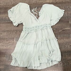 Elegant Light Green Casual Dress